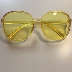 yellow oversized sunglasses